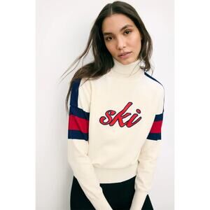 Alexia Admor Jenni Turtleneck Sweater Ski Style Knit Pullover Sz L